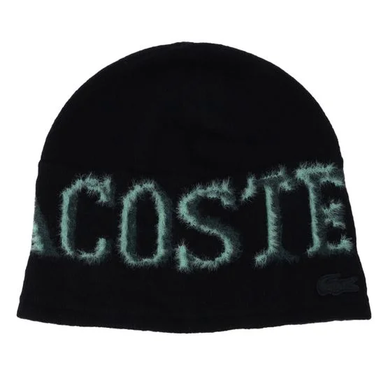 Lacoste - Svart traditionalbeanie Lue - Black/Liamone Beanie @ Hatstore
