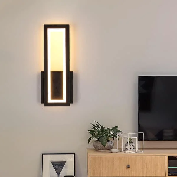 Innendørs LED Vegglampe, 16W Enkel Firkantet LED Vegglampe, Moderne Dekorativ LED Vegglampe for Stue, Soverom, Gang, Varmhvit 3000K