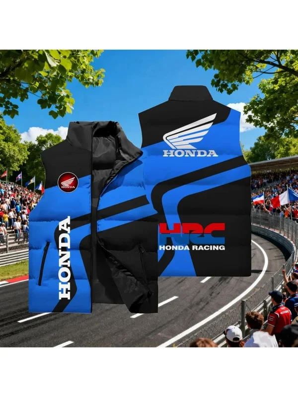 AliExpress - Herren Honda ärmellose Jacke, Straßenweste Y2k Honda Muster bedruckte übergroße Jacke, Sportshirt, Herren Puck Clothing Jacke