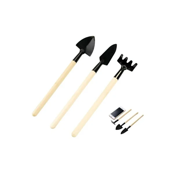Mini trädgårdsredskap set blomkruka kratta murslev spade plantor växthus plantering 2 set med 6