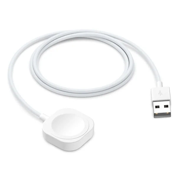 Kompatibel med Apple Watch-laddare, 1,5 m snabb magnetisk laddningskabel, iWatch-laddare kompatibel med Apple Watch Series 9 8 7 SE 6 5 4 3 2, vit