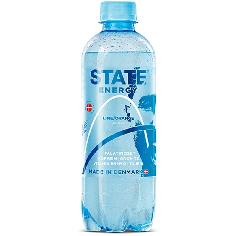 State Drinks Energy Drink Lime Orange/ 400 ml, Sport & Velvære, Protein & Energi, Energidrikke