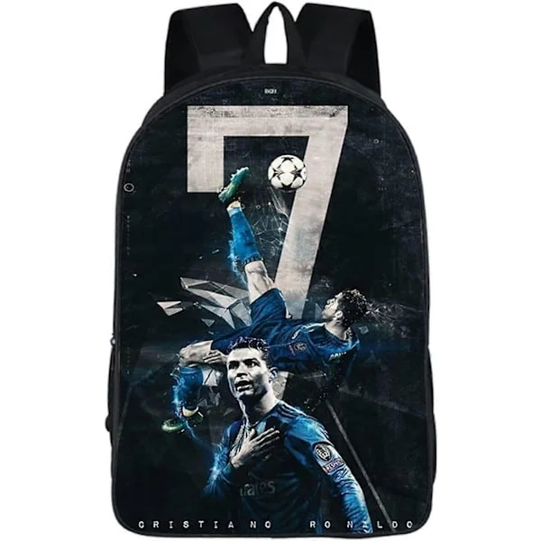 DSFKJO216Cristiano Ronaldo Ryggsekk CR7 Grafisk Sekk - Vannresistent Ryggsekk Lett Reise Dagstursekk for Utendørs - Farge 13 - En Størrelse [HK]