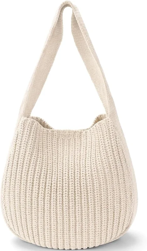 Crochet Bags for Women Summer Beach Bag Aesthetic Bag Hippie Bag Knitted Bag Beige