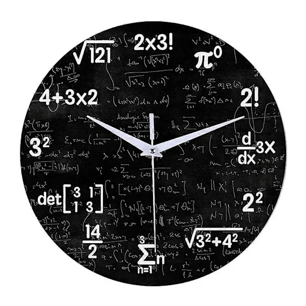 Matematik Vægur, Matematikur, til Børn Matematik Formler Ikoner Vægur Klasseværelsesindretning, Gave til