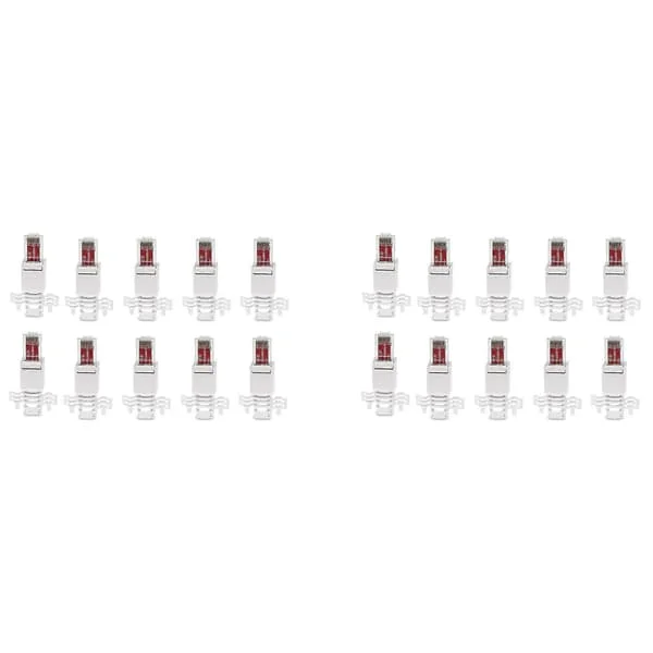 20 Nätverkskontakt Verktygsfri Rj45 Cat6 Lan Utp Kabelkontakt Utan Verktyg Cat5 Cat7 Installationskabel P