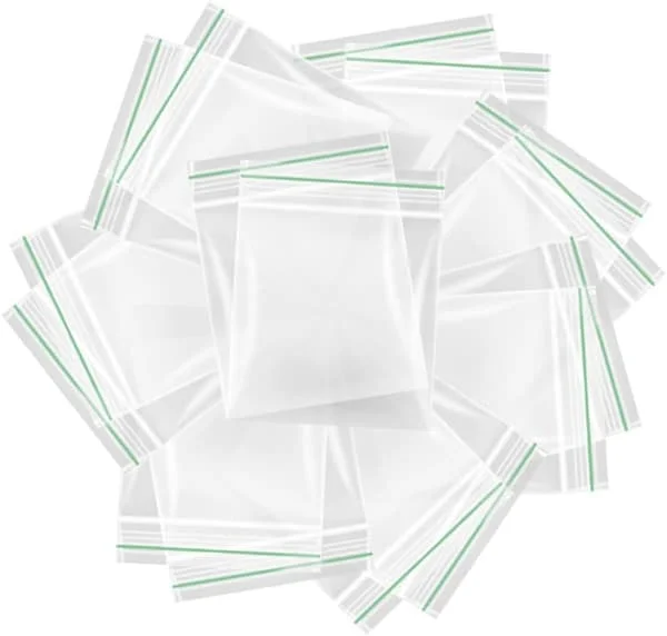 Gripseal-påsar (40 x 40 mm, 100-pack) Slitstark Zip Lock | Mångsidiga små genomskinliga påsar för matförvaring, smycken och mer
