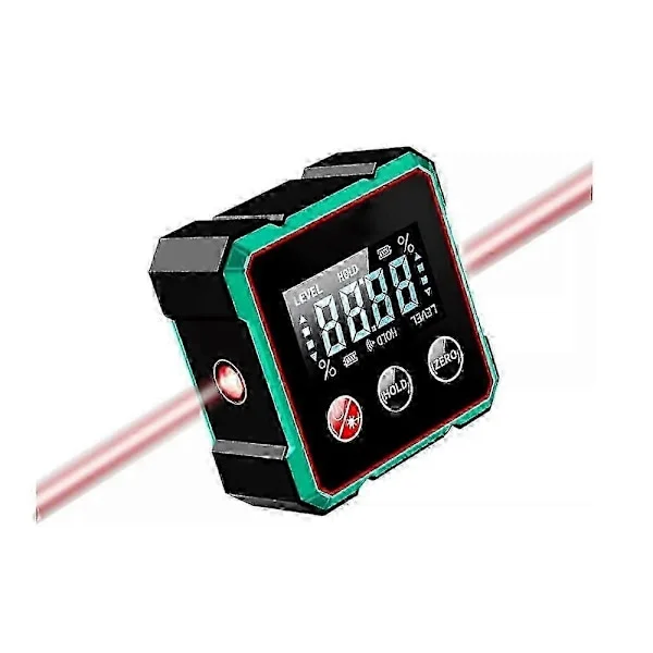 Magnetisk digital vinkelmätare med elektronisk lasermätare gradskiva inklinometer nivå magneter vattenpass vinkel lutning 0-90°
