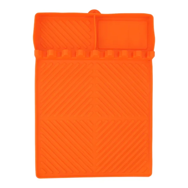 Silikon Grillmatte 8 Spor 40,6x29,2cm Varmebestandig Sklisikker Lett å Rengjøre Grill Tilbehør Oransje