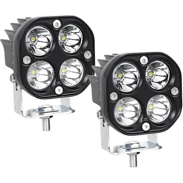 (2 STK) 7,6 cm 3'' 40W LED Traktor Arbeidslys Hvit LED Spotlight 1