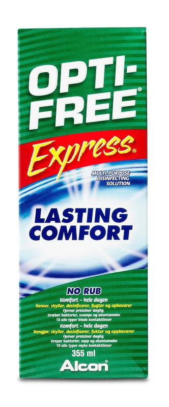 Opti-Free Express Linsevæske 355 ml, Medicin & Pleje, Øjne, Linsevæske