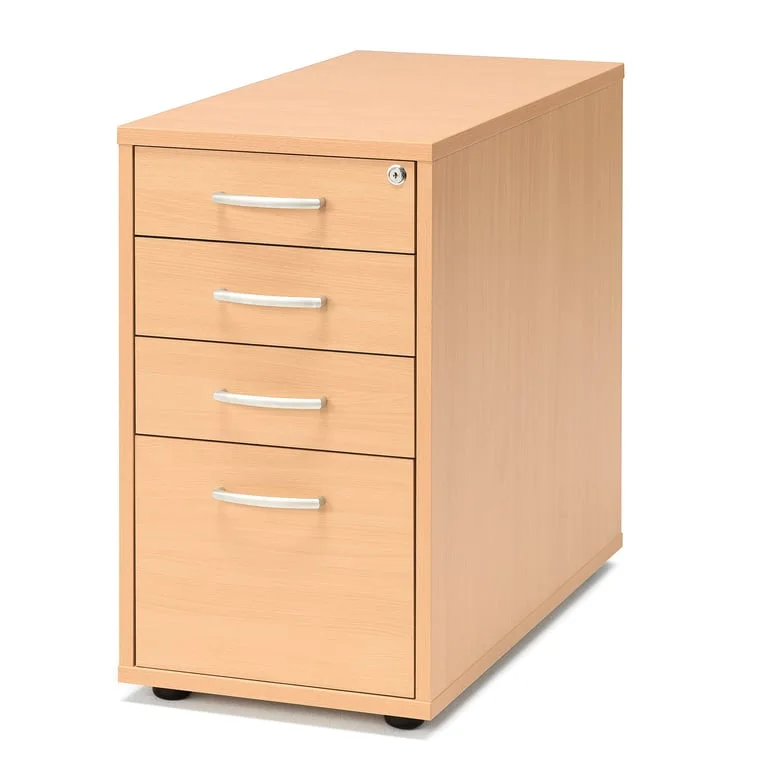 Desk high pedestal FLEXUS, 4 drawers, 720x400x800 mm, beech