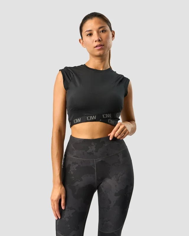ICANIWILL - Ultimate Training Cropped T-shirt Black - Dam - Träningskläder från ICIW