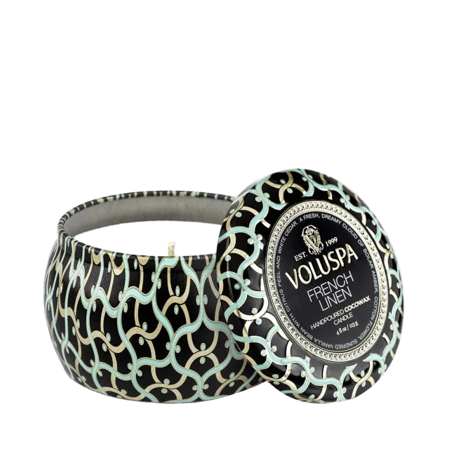 Voluspa Minitin Candle 25h French Linen Doftljus & rumsdofter Unisex 113 g