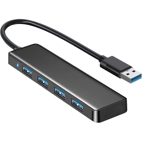 USB 3.0 HUB, 4-Portars USB HUB USB-förlängning för Laptop, Xbox, Flash-enhet, hårddisk, konsol, skrivare, kamera, tangentbord, mus