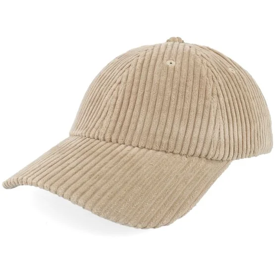 Upfront - Beige unconstructed Cap - Allan Corduroy Cap Khaki Dad Cap @ Hatstore