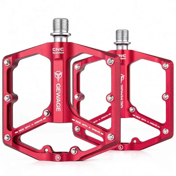 Cykelpedaler Metal Cykelpedaler Aluminiumlegeringspedaler Tre Lejer Hul Design Universal Skrue Dobbeltsidet Skrue Forseglet