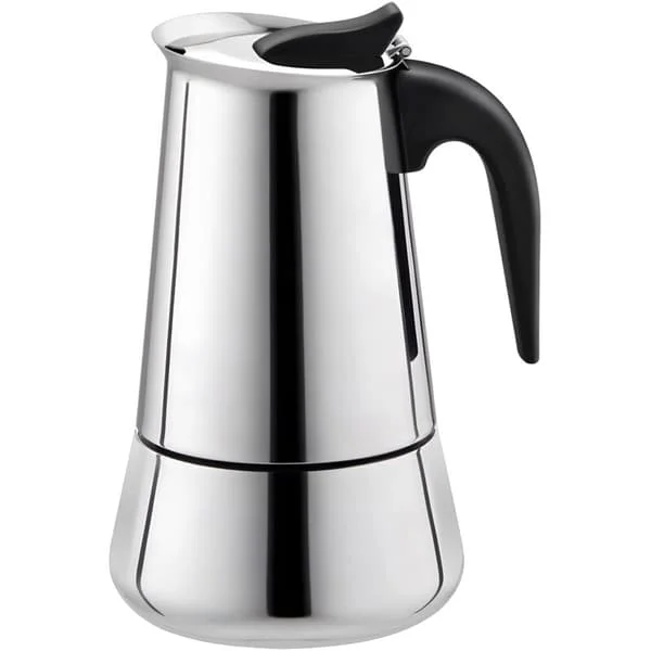 Espressokeitin, liesitaso kahvinkeitin, espressokannu kahvinkeitin, italialainen tyyli 100 ml ruostumaton teräs