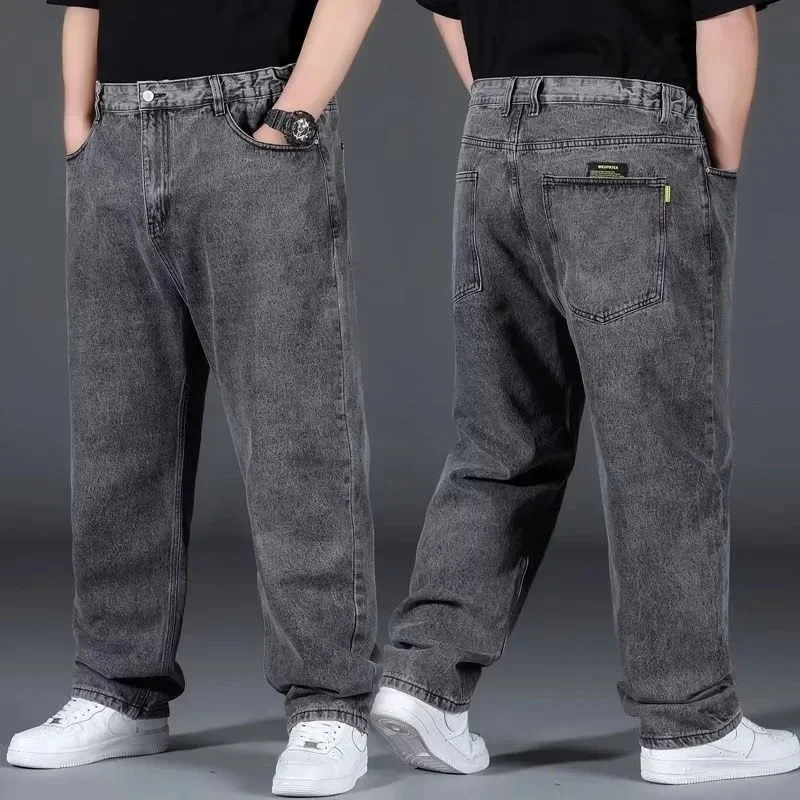 AliExpress - Übergroße Jeans für Herren, männliche Jeans, Hosen, Denim-Hosen, Herren-Jeans, große Größe, Baggy, Y2k, Herren-Cargo-Schwarz, neue Hose 