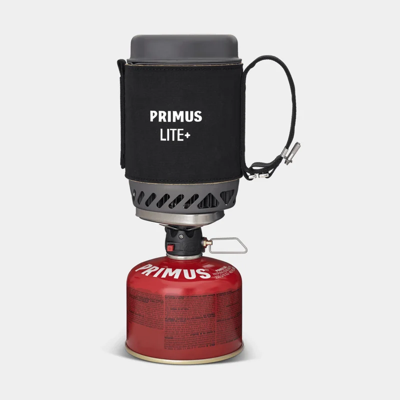 Stormkök / gaskök / stormkök Primus Lite Plus Stove System Black, 1500 W, med integrerad piezotändning + kastrull (500 ml), Utan bränsle