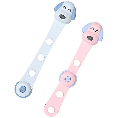 FONEPRO 4-delt babysikkerhedslås, børnesikring, babysikkerhedsskabslås, justerbar med børnesikring, bruges til skabe
