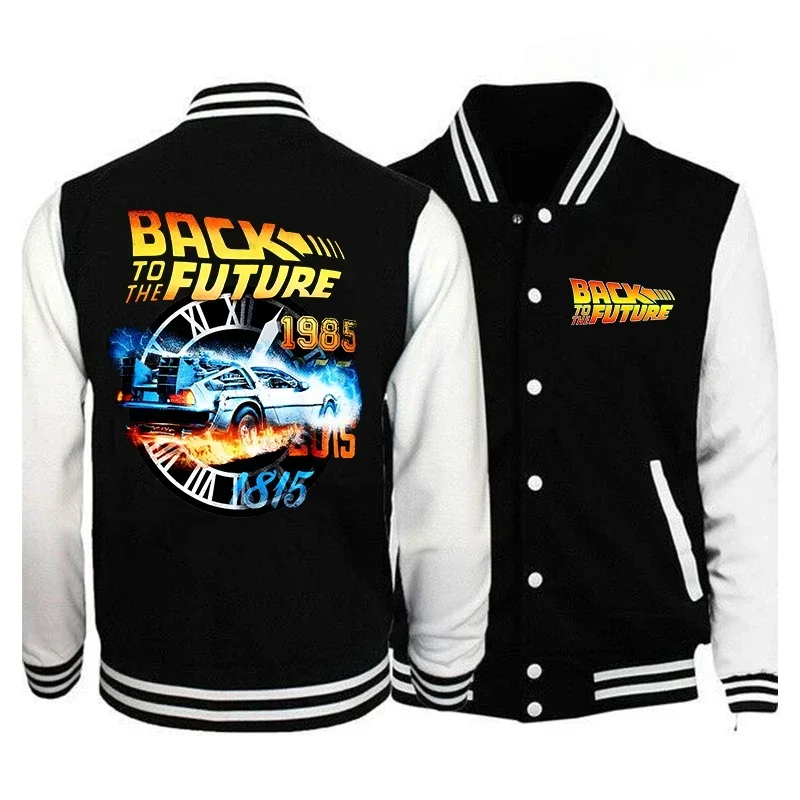AliExpress - Uniforme de Baseball pour hommes et femmes, veste d'automne et d'hiver, manteau de retour vers le futur imprimé, manteau de Style de rue 