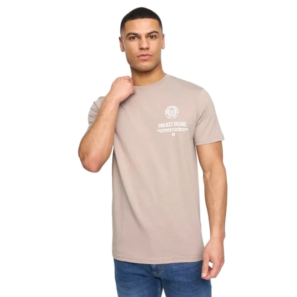 Henleys Henstamp T-shirt i bomull för män S Taupe
