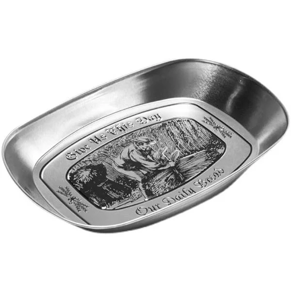 Vintage Metal Fruit Bowl - Tin Serving Tray for Camping - Rustic Outdoor Snack Dish for Picnics and Garden Parties