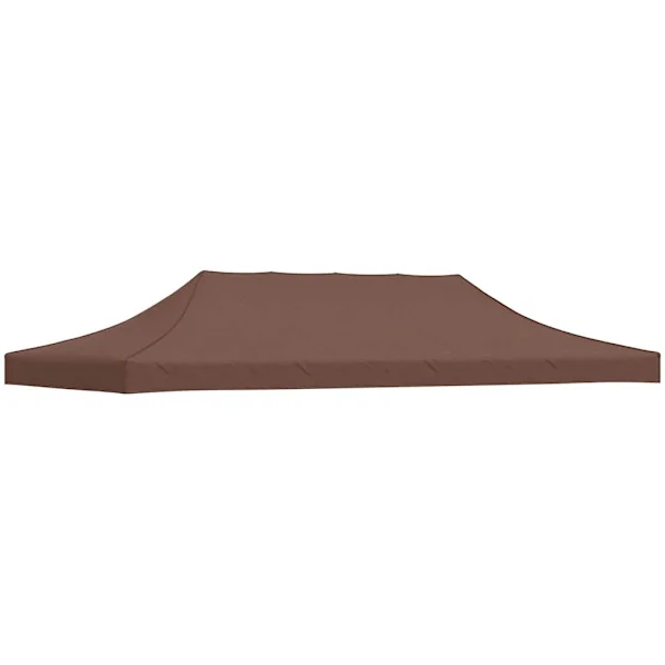 vidaXL Tak till partytält 6x3 m brun 270 g/m²