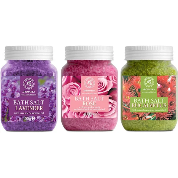 Bath Salts Set - Epsom Salt - Himalayan Pink Salt
