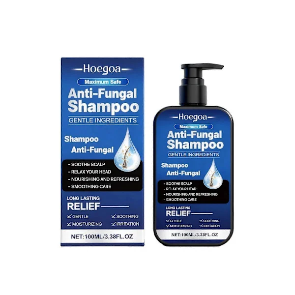 Antisvamp shampoo til seborrheic dermatitis, folliculitis og psoriasis i hovedbunden, mod skæl, lindrer kløe i hovedbunden, tørhed (2 stk)
