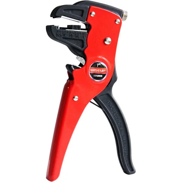 Automatisk avisoleringstang og kabelsaks, krympeverktøy (17,8 cm) kabelsaks, 2-i-1 avisoleringstang for 0,2-6,0 mm² elektriske kabler