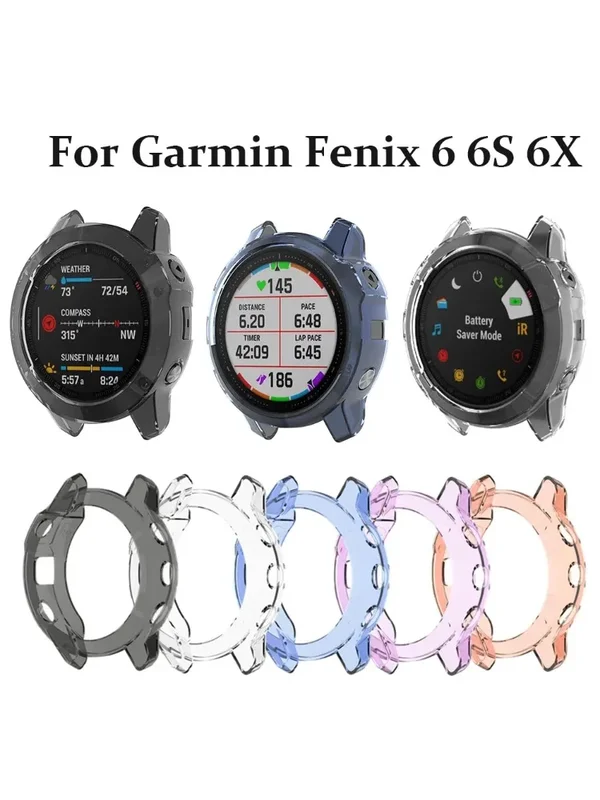 AliExpress - Weiche TPU-Schutzhülle für Garmin Fenix 6 6S 6X Smart Watch, klarer Schutzrahmen für Garmin Fenix 6 Pro/6S Pro/6X Pro