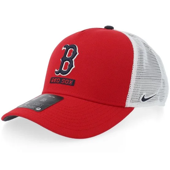 Nike MLB - MLB Red trucker Czapka Z Daszkiem - Boston Red Sox Primetime Drifit Red/Blue/White A-frame Trucker @ Hatstore