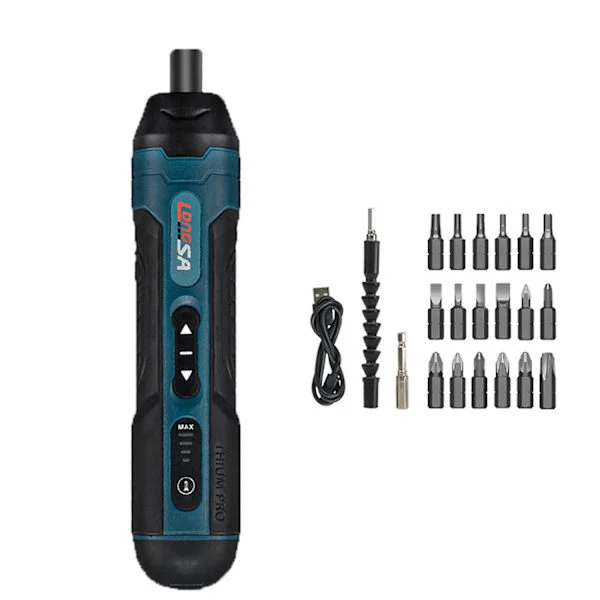 1 Set Elektrisk Skruvmejsel USB-laddning Precision 3.6V Sladdlös Elektrisk Skruvmejsel Set för Industri