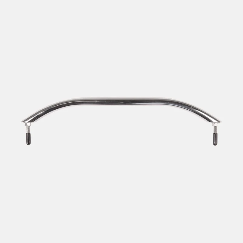 Asidero barco / asidero NOCK Goodgrip, perfil ovalado con extremo inclinado, con perno pasante, acero inoxidable resistente a ácidos, 445 x Ø25 mm