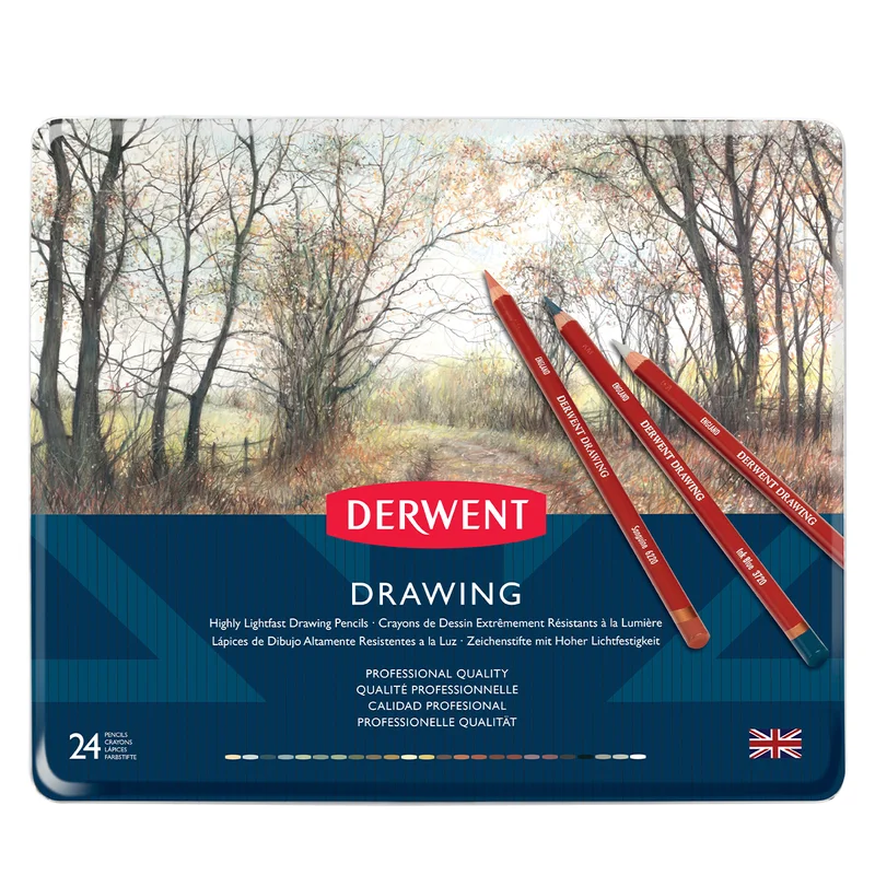 Derwent Drawing Farveblyanter sæt 24 stk