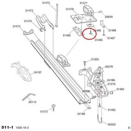 Vis M6x26 mm Clipon - THULE - Ryggsäck 31465 - Svart - Kompatibel med flera transportörer