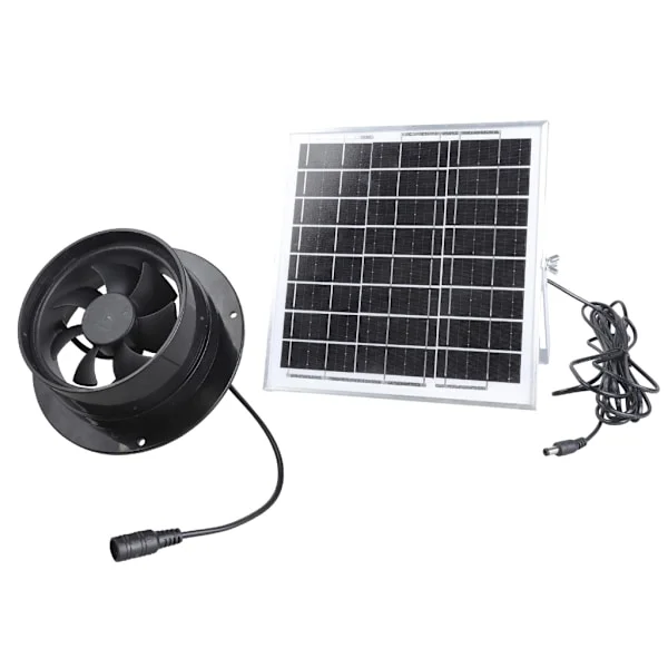 8W Solcellevifte 12V Børsteløs Motor Stille Ventilasjon For Garasje
