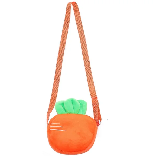 Cartoon Messenger Bag Canvas Shoulder Bag for Decoration 1pc Orange
