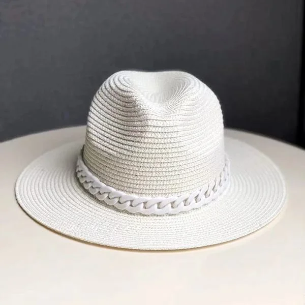 Tie Dye Jazz Hat Sun Hat Sea Beach Hat Jazz Top Panama Hat white