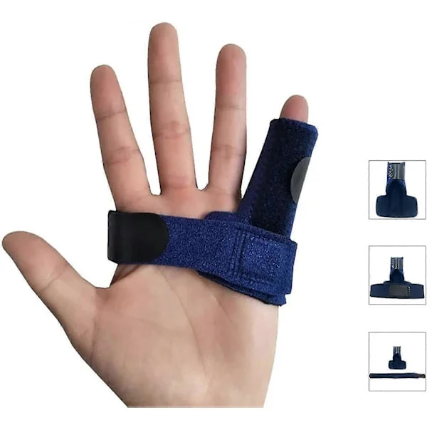 Trigger Finger Skinne, justerbar Fingerstøttebøjle Bonus Fastgørelsestape Til Lindring Af Fingerlåsning, Klik, Bøjning, Stivhed, Sener Frigivelse Og