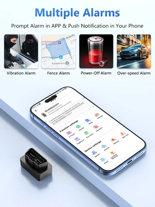 AliExpress - Voiture OBD GPS Tracker Plug Play OBD II 4G GPS dispositif de suivi véhicule GPS localisateur OBD voiture antivol Vibration alarme 