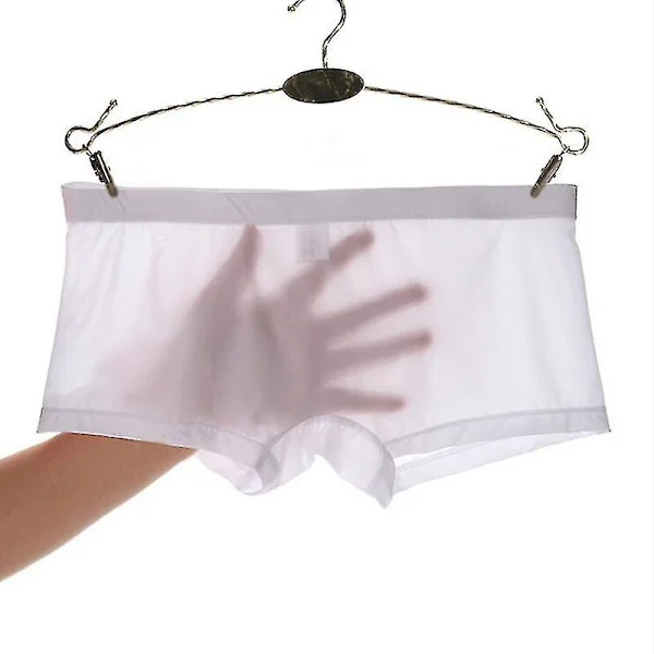 Menn Sexy Sømløse Undertøy Ultratynne Gjennomsiktige Boxershorts Mesh Underbukser