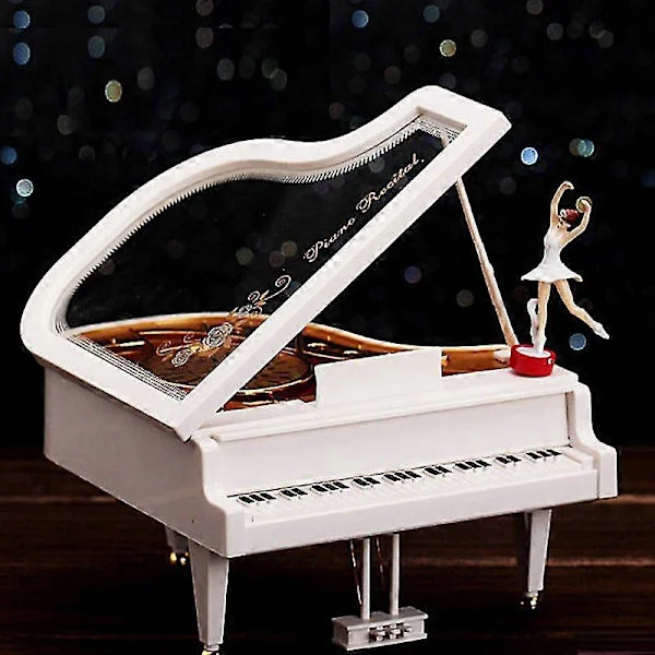 Populär Uppdragbar Roterande Klassisk Ballerinaflicka På Piano Speldosa Speldosa Ballerina Speldosa Set Gåva