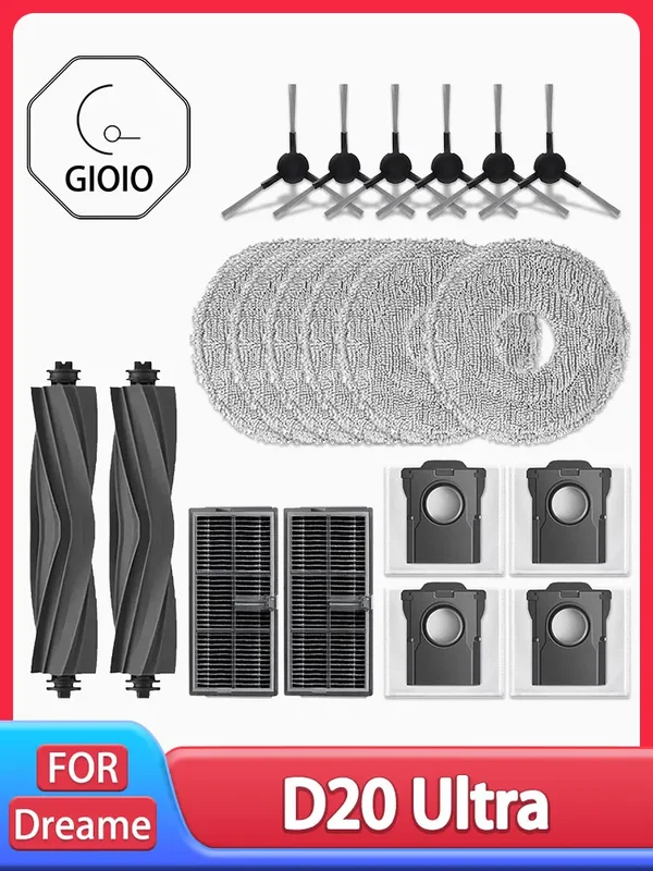 AliExpress - Dreame D20 Ultra / L10s Ultra CE Robot aspirateur accessoires brosse latérale principale vadrouille tissu filtre Hepa sac à poussière 
