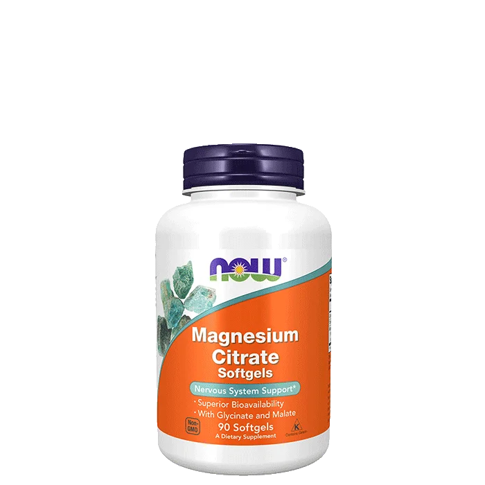 Now Foods Magnesium Citrate 90 mjuka kapslar