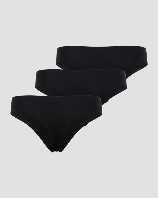 ICANIWILL - Invisible Thong 3-pack Black - String - Dam - Träningskläder från ICIW