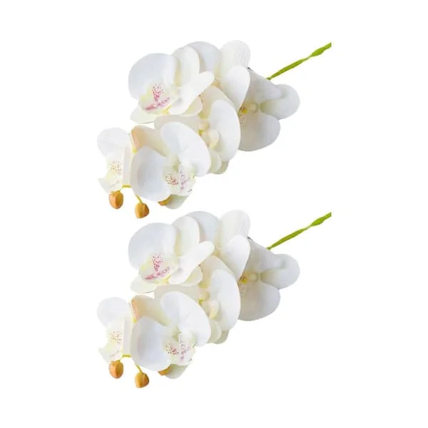 Elegant Plastikk Sommerfugl Orkidé Blomst for Innendørs Utendørs Dekorasjon Realistiske Blomster Brudebuketter Tilbehør