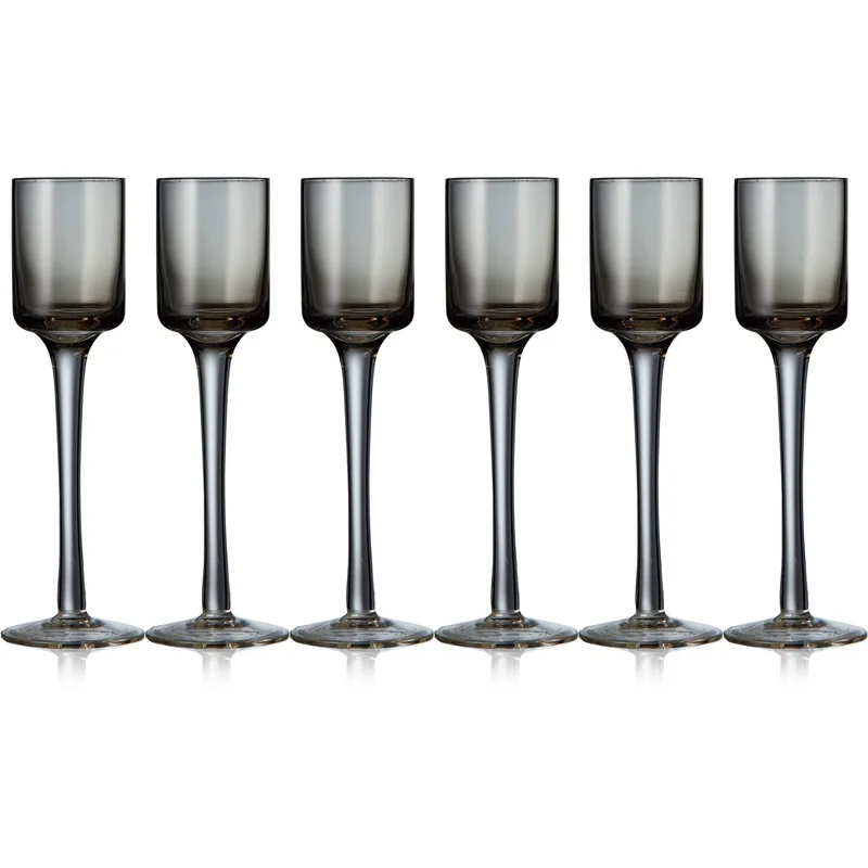 Lyngby glas Snapsglas, 6 st. Grå | Dukning & Servering > Glas > Cocktail- & Drinkglas > Snapsglas | Bagaren och Kocken